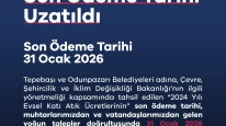 Evsel Katı Atık Ücreti Son Ödeme Tarihi Uzatıldı