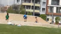 Eskişehir'de çocukların tehlikeli oyunu: Tehlike göz göre göre