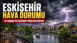 Eskişehir Hava Durumu (25 Temmuz 2026): Sağanak Yağış ve Serin Hava Bekleniyor