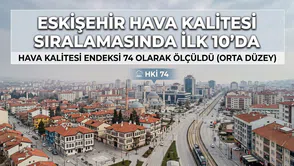 Eskişehir Kirli Hava Sıralamasında İlk 10'a Girdi