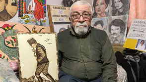 72 Yaşında Sanat Aşkı: Eserlerini Tahtaya Yakarak İşliyor