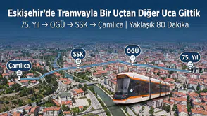 Eskişehir'de Tramvayla Bir Uçtan Diğer Uca Gittik: Kaç Dakika Sürdü?