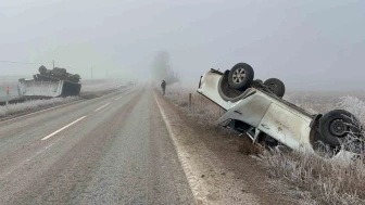 Gizli Buzlanma Kazaya Sebep Oldu, 1 Kişi Yaralandı