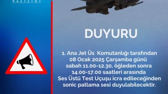 Valilikten Sonic Patlama Duyurusu