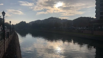 Eskişehir’de Güneş ve Porsuk Çayı Kartpostallık Görüntü Sundu