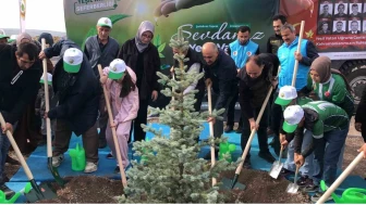 Orman şehidi Eyüp Dereli’nin adına oluşturulan alana 15 bin fidan dikildi