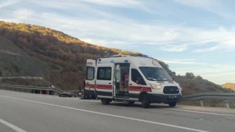 Direksiyon hakimiyetini kaybeden sürücü elektrik direğine çarptı