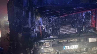 Bilecik-Osmaneli Karayolunda alev alan tır kül oldu