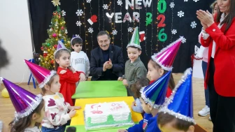 Miniklerden Başkan Ataç’a renkli yeni yıl ziyareti