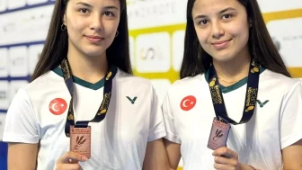 Eskişehirli milli sporcu ikizler Avrupa 3'üncüsü oldu