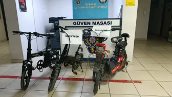 Elektrikli bisiklet hırsızı suçüstü yakalandı