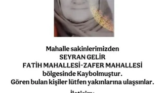 Zafer Mahallesi'nde Alzheimer Hastası Kadın Kayıp