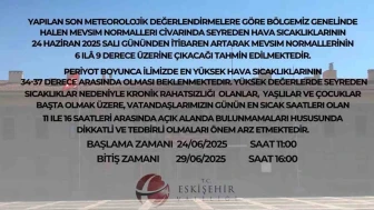Valilik uyardı: Gölge bile serinletmeyecek!