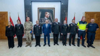 İl Jandarma Komutanı Demir ve jandarma personeli, Vali Aksoy’u ziyaret etti