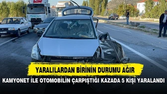 Afyonkarahisar’da Kamyon ile Otomobil Çarpıştı: 5 Yaralı