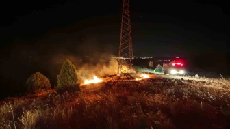 Bilecik’te Yüksek Gerilim Hattı Altında Çıkan Yangın Korkuttu