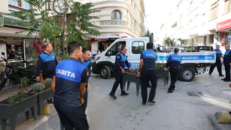 Tepebaşı'nda kaldırım işgaline zabıta müdahalesi