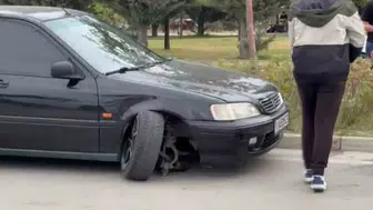 Eskişehir’de kazada aracının tekerini gören sürücü sinir krizi geçirdi
