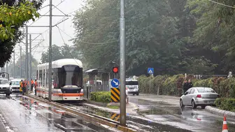 Eskişehir’de tramvay hattında katener arızası