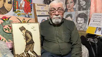 72 Yaşında Sanat Aşkı: Eserlerini Tahtaya Yakarak İşliyor