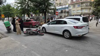 Eskişehir’de otomobil ve motosiklet çarpıştı