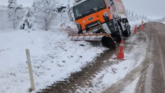 Eskişehir’de Kar Küreme Aracı Şarampole Devrildi