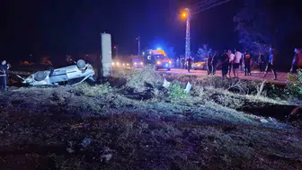 Düziçi'nde kontrolden çıkan otomobil şarampole yuvarlandı: 3 yaralı