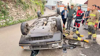 İskenderun'da kontrolden çıkan otomobil takla attı: Bir yaralı