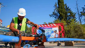 Aydıncık'ta kronikleşen su kesintilerine 2 bin 100 metrelik altyapı müdahalesi
