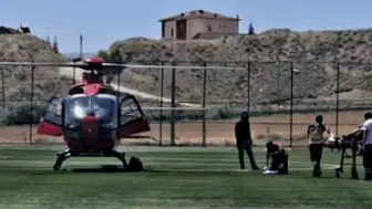 Darende'de acil müdahale: 20 yaşındaki genç hasta hava ambulansıyla taşındı