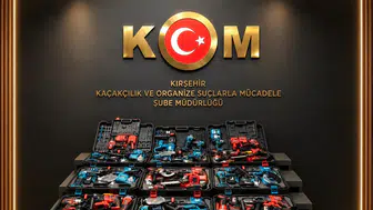 Kırşehir polisinden kaçakçılık operasyonu: 88 parçalık matkap ve testere seti yakalandı