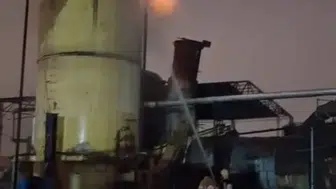 İnegöl Organize Sanayi Bölgesi'ndeki fabrikada talaş silosu yangını paniği