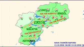 Tunceli ve çevre illerde meteorolojik alarm: Kuvvetli yağış ve toz taşınımı uyarısı