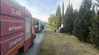 Aydın-İzmir otoyolunda direksiyon hakimiyeti kayboldu: 2 yaralı