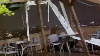 Antalya'daki hortum felaketinin yıkıcı gücü seyir terasındaki görüntülerle belgelendi