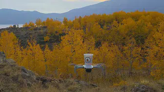 Nemrut Kalderası'nda teknolojik ikram: Drone ile gelen misafirperverlik