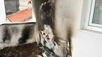 Bilecik'te unutulan düdüklü tencere balkonu alevler içinde bıraktı
