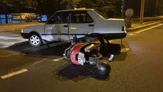 Tavşanlı'da kavşak kazası: Motosikletli sürücü hastanelik oldu