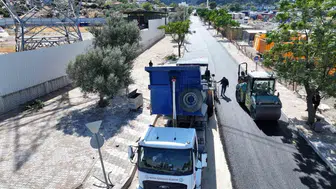 Emlakdere’de sanayi trafiğini rahatlatacak 2 kilometrelik asfalt hamlesi