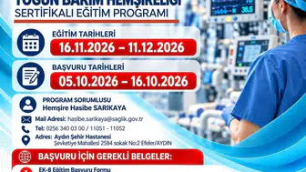 Aydın Şehir Hastanesi yoğun bakım hemşireleri için uzmanlık kapısını aralıyor