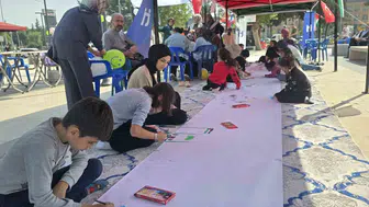 Adıyamanlı çocukların fırçasından Gazze’ye barış ve kardeşlik mesajı