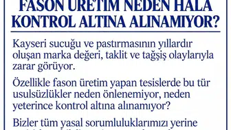 Kayseri sucuk üreticilerinden fason üretim isyanı: Marka değerimiz tehlikede