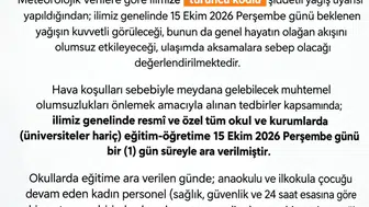 Sakarya'da turuncu kodlu yağış alarmı: Okullara bir gün ara verildi