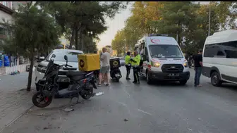Yasak U dönüşü kazaya davetiye çıkardı: Motosiklet sürücüsü yaralandı