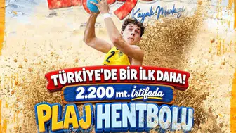 Erciyes'te plaj hentbolu tarih yazacak: 2 bin 200 metrede ilk kez kum saha kuruldu