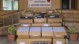 Tokat'ta kaçak tütün sevkiyatına jandarma engeli: 600 bin makaron yakalandı