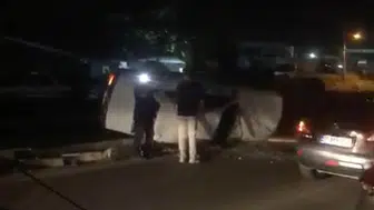 Kozan yolunda direksiyon hakimiyetini kaybetti: Emniyet kemeri faciayı önledi