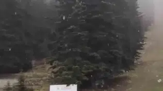 Uludağ'da kışın habercisi ilk kar yağışı zirveye ulaştı