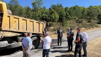 Şaphane'de köy yollarında ulaşım güvenliği için kritik dokunuş