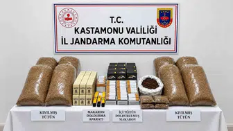 Kastamonu'da kaçak tütün operasyonu: Binlerce makaron ve üretim ekipmanı yakalandı